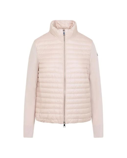 Cárdigan Acolchado Con Cremallera Moncler de color Pink