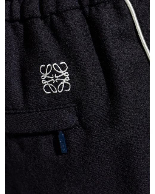 Loewe Blue Drawstring Logo Track Pants for men