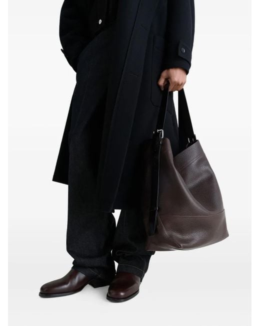 Lemaire Black Large Belted Tote Bag