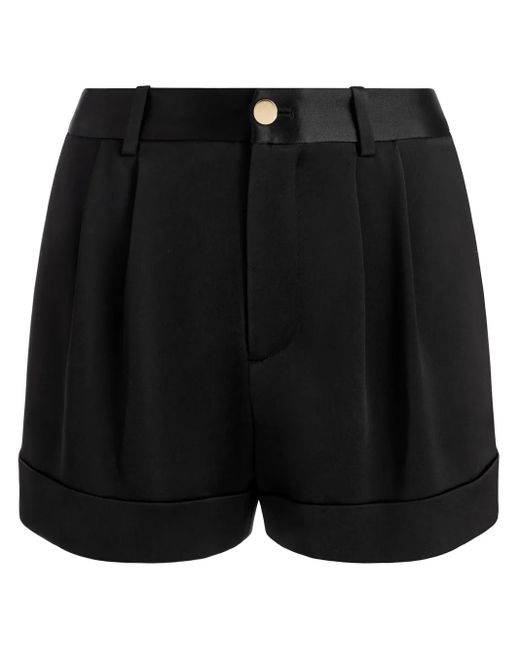 Alice + Olivia Black Conry Pleated Shorts