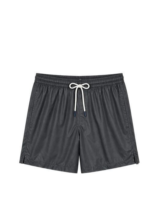 LES HÉRITIERS Black Drawstring-Waist Swim Shorts for men