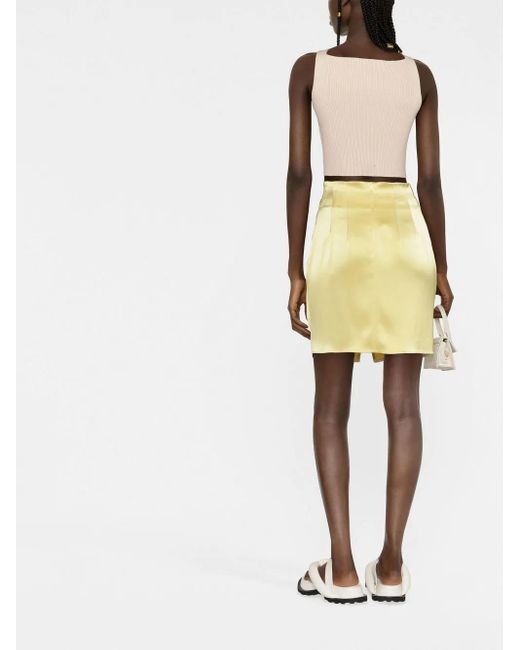 Minifalda drapeada Nanushka de color Yellow