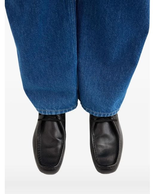Jil Sander Black Lace-Up Leather Derby Shoes