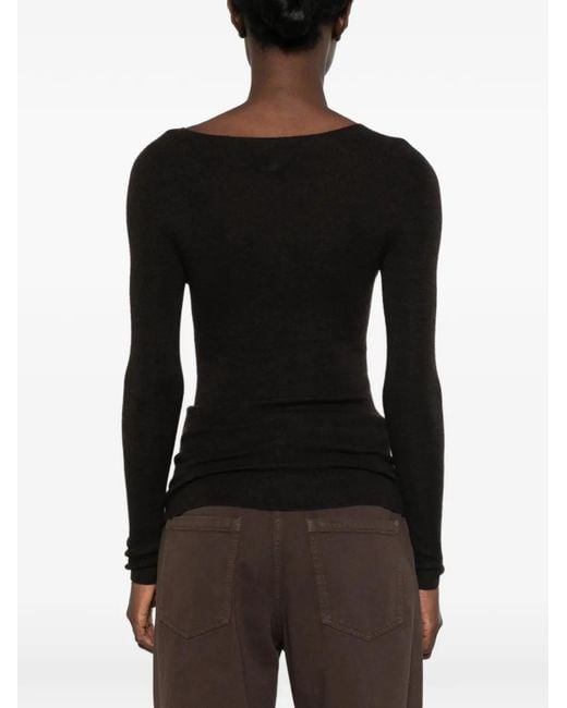Bompard Black Seamless Fine-Knit Jumper