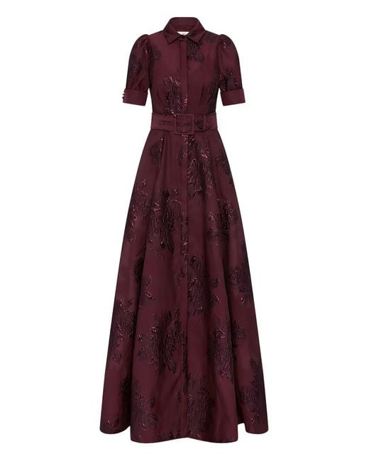 Robe Longue Arlette À Fleurs Rebecca Vallance en coloris Purple