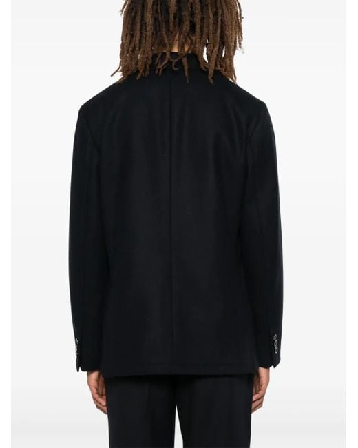Boglioli Blue Wool And Cashmere Single-Breasted Jacket for men