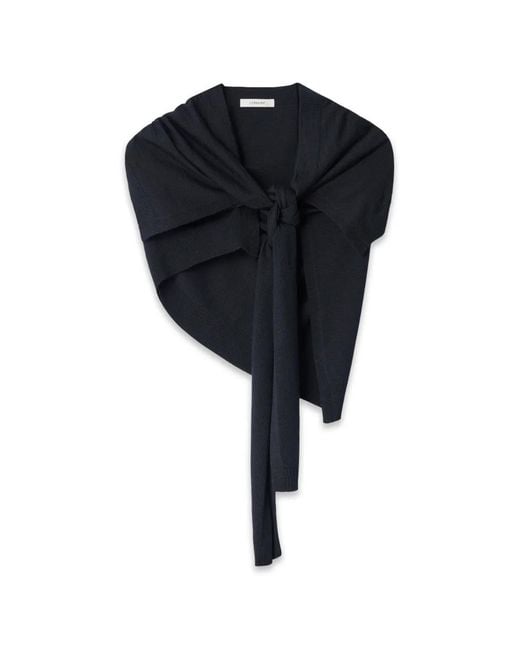 Lemaire Black Trompe L'Oeil Scarf