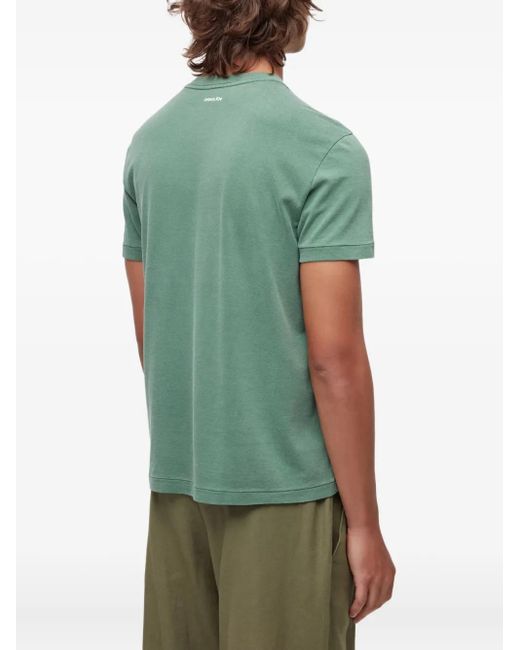 Osklen T-Shirt Met Geborduurd Logo in het Green voor heren