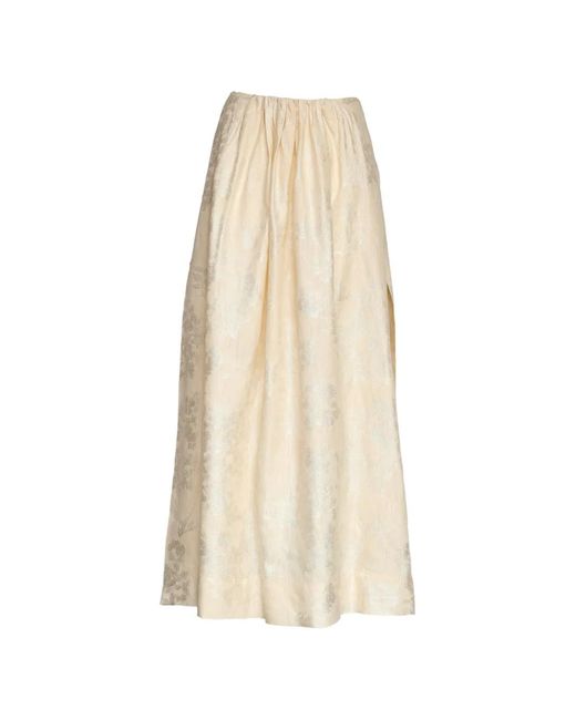 Department 5 White Side-Slit Long Skirt