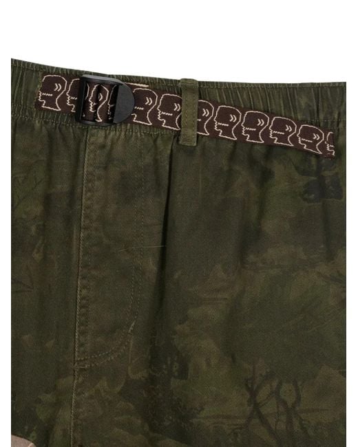 Brain Dead Green Patchwork Climber Trousers for men