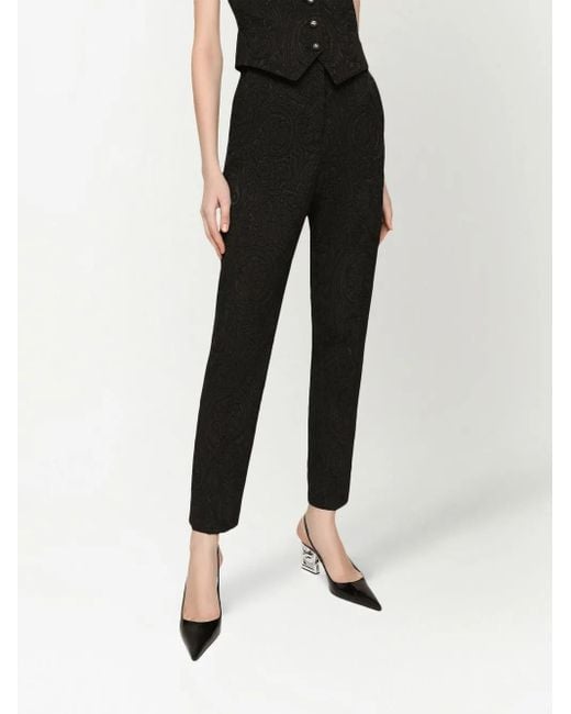 Dolce & Gabbana Black Straight Leg Trousers