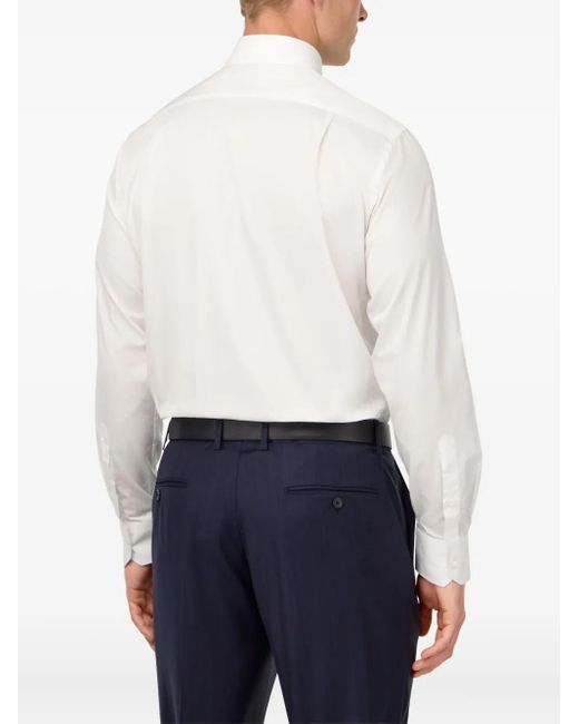 Chemise À Col Italien Boggi pour homme en coloris White