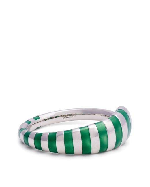 Ferragamo Green Shell Two-tone Design Bracelet