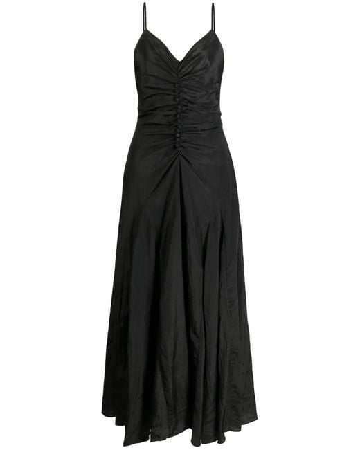 Rejina Pyo Black Gathered-Detail Sleeveless Dress