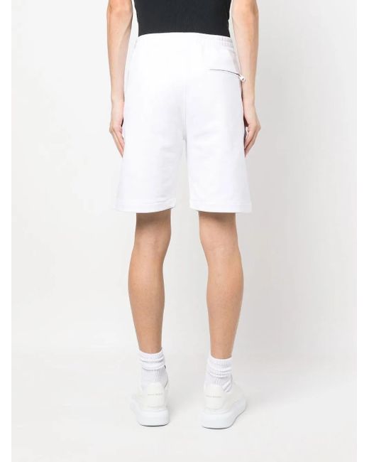 McQueen White Mini Watercolor Shorts For for men