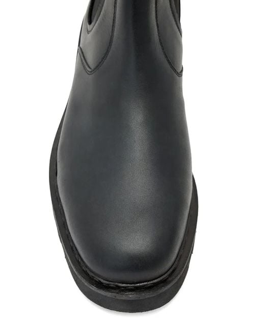 AllSaints Black Leather Skiff Chelsea Boots for men