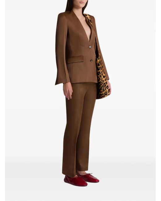 Alberta Ferretti Brown Button Jacket
