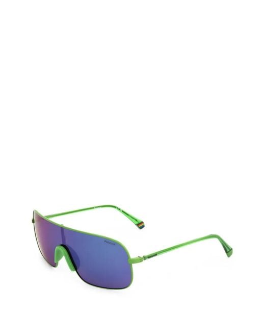 Polaroid White Shield-Frame Polarized Sunglasses