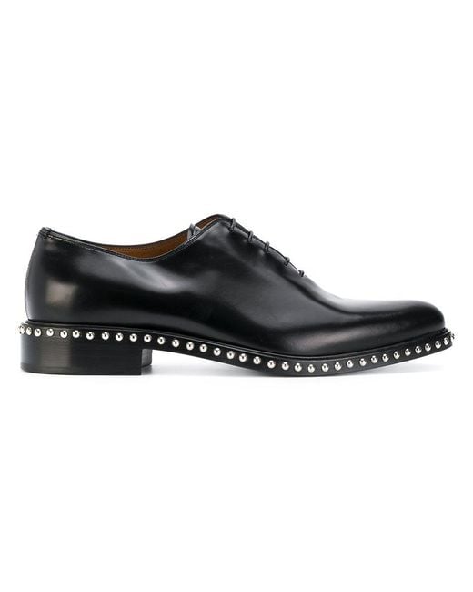 Givenchy Black Studded Oxford Shoes for men