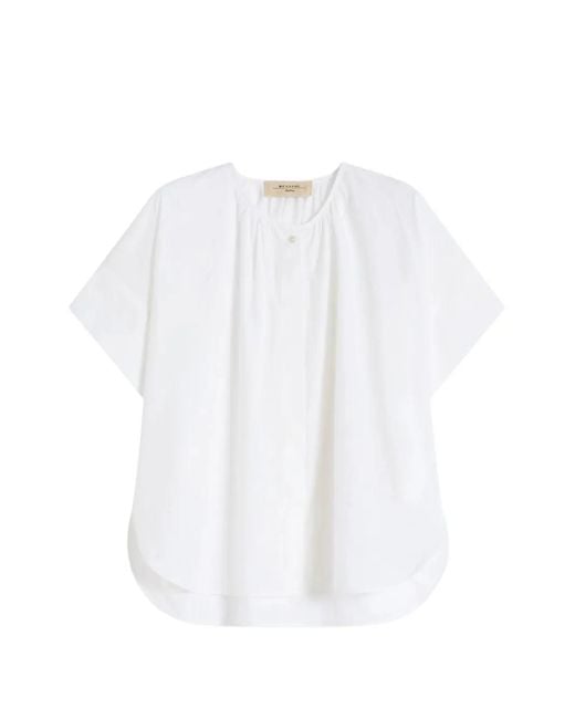 Weekend by Maxmara White Gathered Blouse