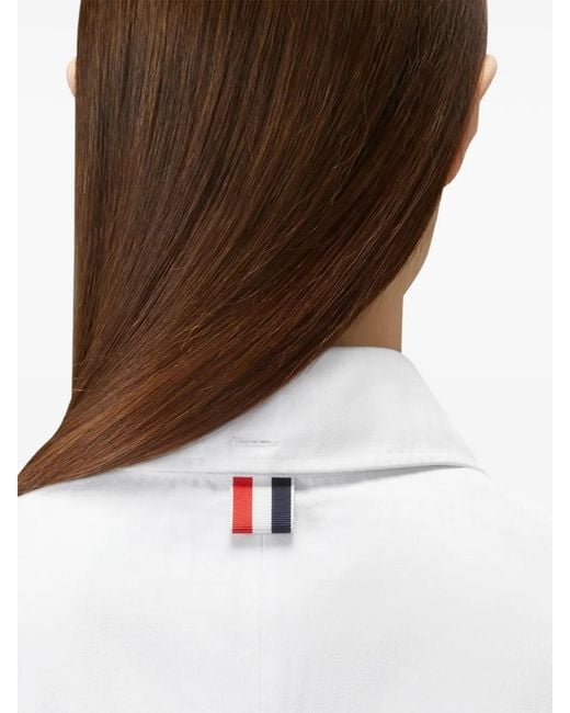Thom Browne White Chemise À Motif De Voilier Brodé