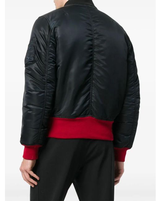 Calvin Klein Black Contrast-Panel Bomber Jacket for men