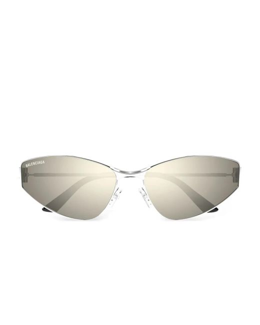 Balenciaga White Razor Cat-eye Sunglasses