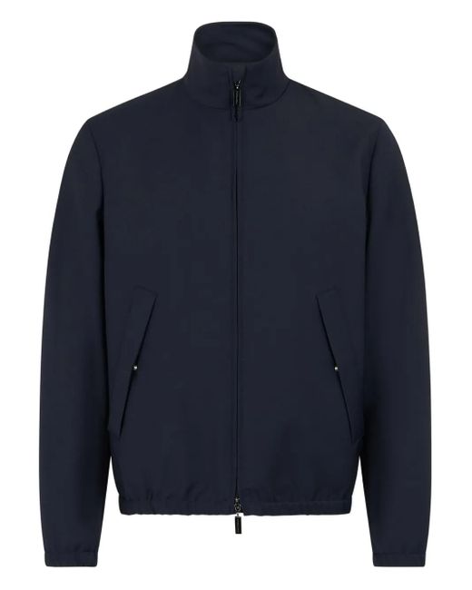 Boglioli Blue Canvas Bomber Jacket for men