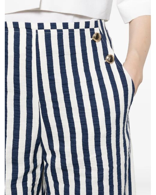 Maje White Pantalon En Lin Mélangé