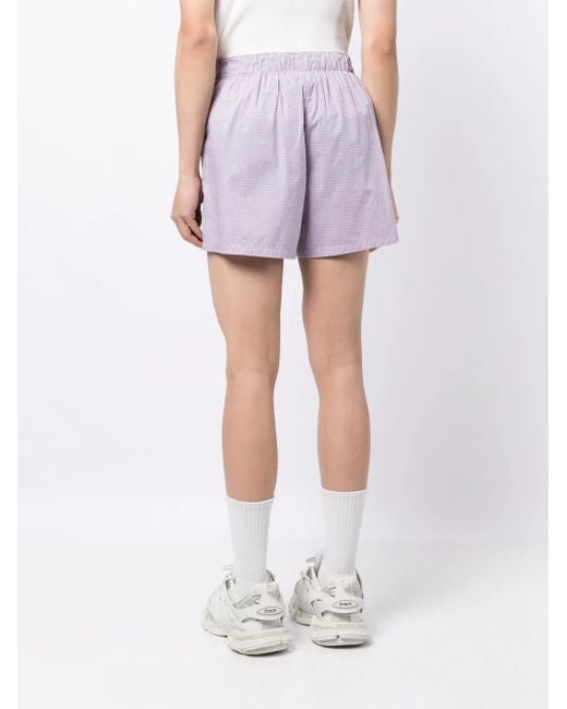 Natasha Zinko Purple Shorts Mit Vichy-Karo