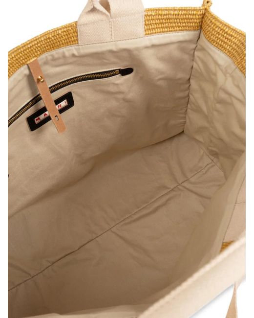Borsa Tote Basket Grande di Marni in Natural