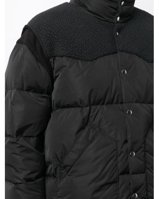 Undercover Gefütterte Jacke Mit Kontrasteinsätzen in Black für Herren