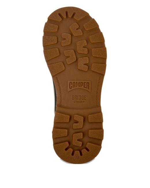 Camper Natural Brutus+ Lace-Up Chunky Sole Ankle Boots