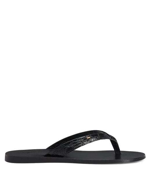 Giuseppe Zanotti Black Philemon Flip Flops for men