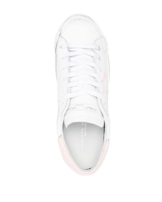 Philippe Model White Prsx Leather Sneakers