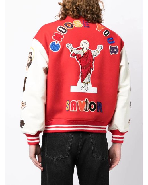 Borsa Con Applicazione X Denim Tears di SAINT Mxxxxxx in Red da Uomo