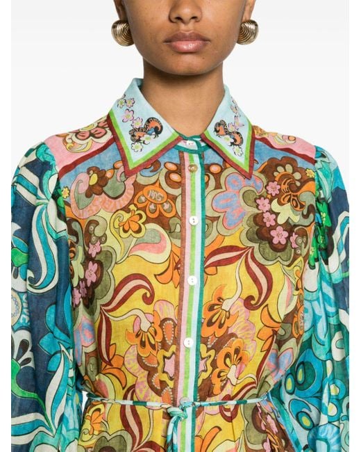 ALÉMAIS Multicolor Dreamer Hemdkleid
