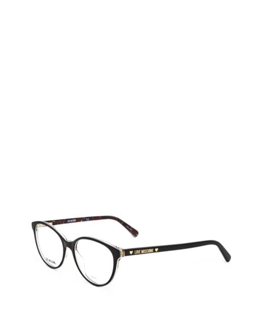 Moschino White Lunettes De Vue À Monture Papillon