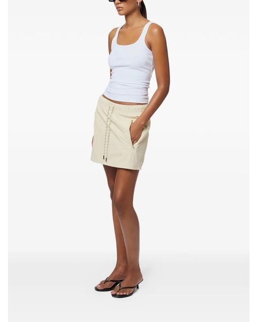 Apparis Natural Ada Drawstring Mini Skirt