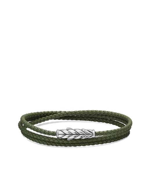 David Yurman Chevron Triple Armband Aus Sterlingsilber in Green für Herren