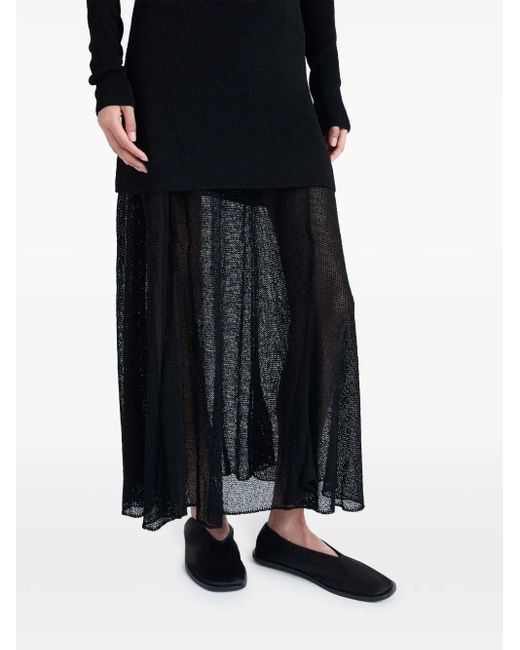 Proenza Schouler Black Anita Fine-Knit Maxi Dress