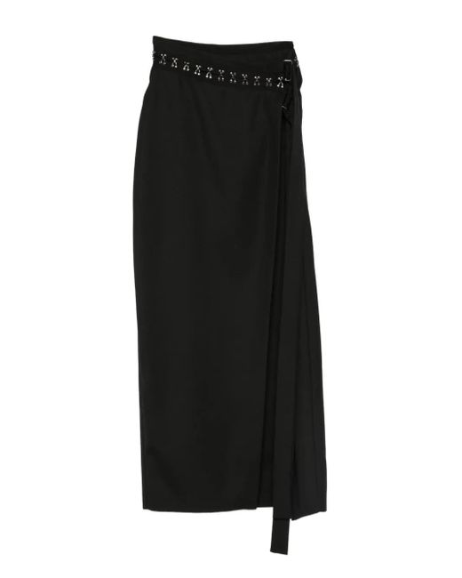 Nissa デコラティブ ラップスカート Black