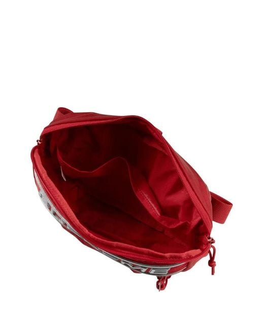 Supreme Red Logo-Print Belt Bag for men