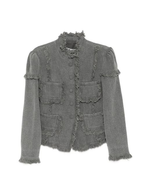OPEN YY Gray Frayed Jacket