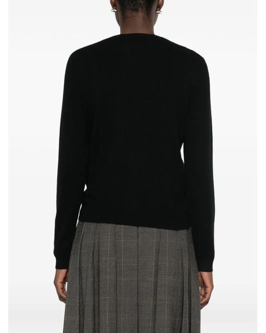 Bompard Black Button-Up Cashmere Cardigan