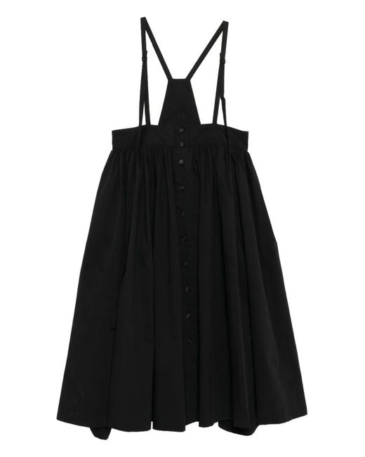 Yohji Yamamoto Black Ta/Pe Suspender Skirt