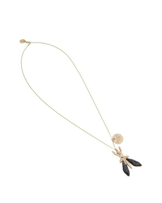 Patrizia Pepe White Embellishment Pendant Necklace