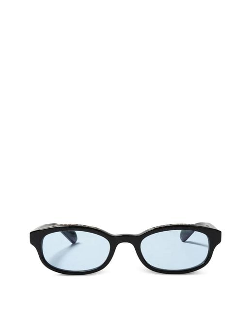 Chrome Hearts White Lowrider Oval-Frame Sunglasses for men