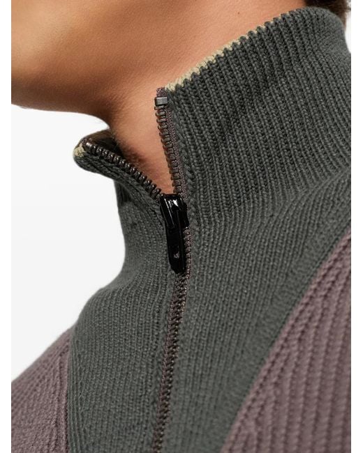 DIESEL Brown K-Orio Zip-Up Cardigan for men