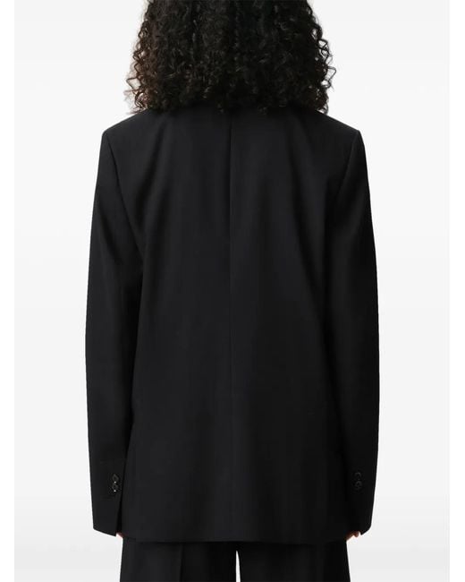 AMI Black New Wool Single Breasted Boxy Jacket